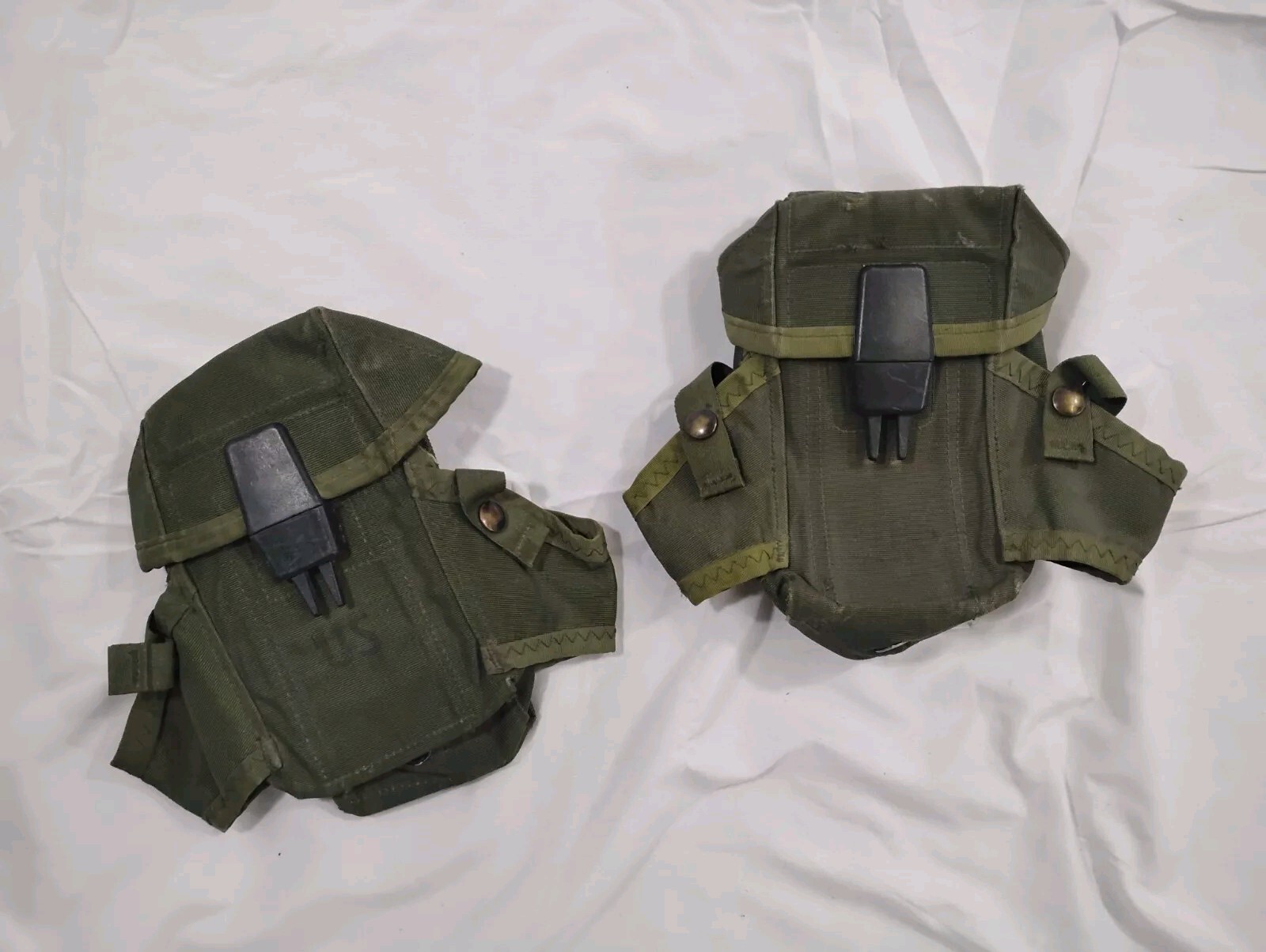 2-US Military Alice Magazine Pouch Small Arms Ammo Case 30 LCI Mag Green w Clips