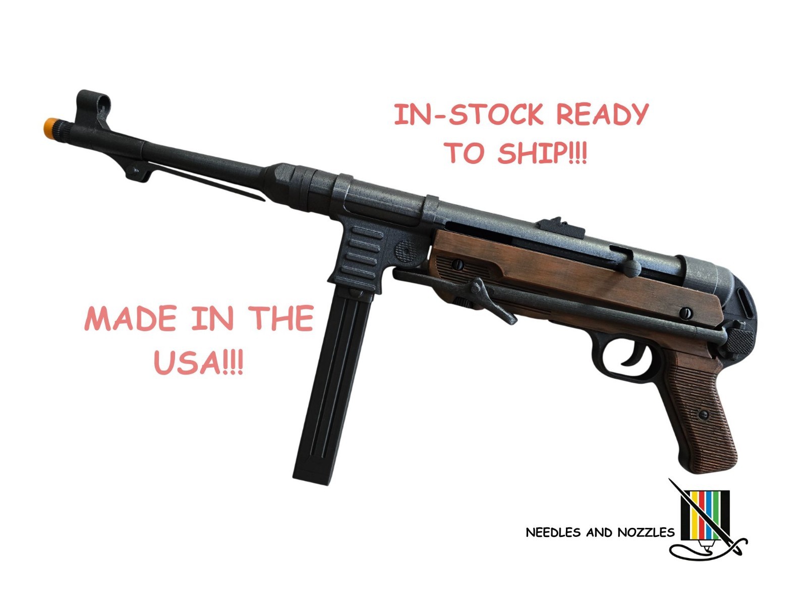 3D Printed MP40 Replica WWII – Handcrafted – Moving Parts – Non-functional