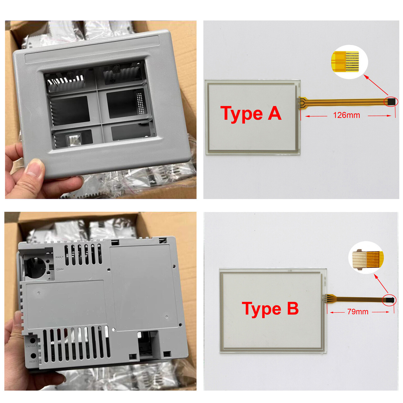 Fit for AB 2711P-T6C20A8 Plastic Housing Plastic CoverCabinet Touch Screen Glass