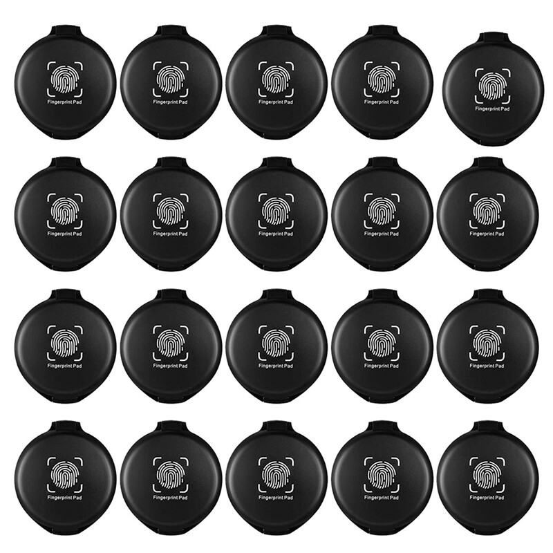 20pcs Fingerprint Fingerprint Stamp Cushion - Black Stamp - Stamp 1012-