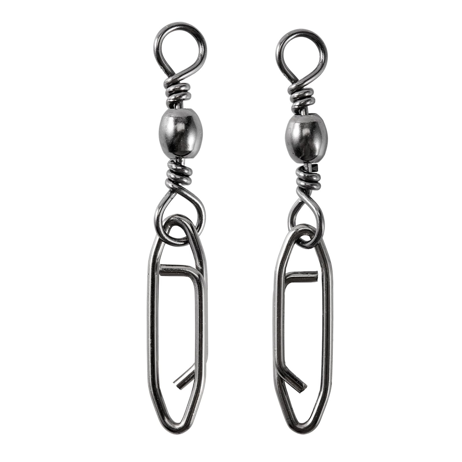 High Strength Fishing Swivels Stainless Clips Steel Snap Swivels Barrel Conne...