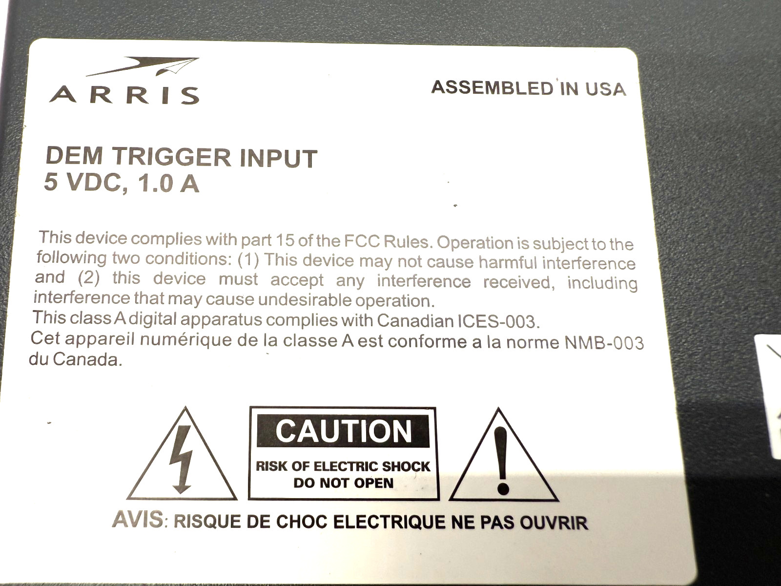 Arris DigiCipher Event Manager DEM Trigger Input Module