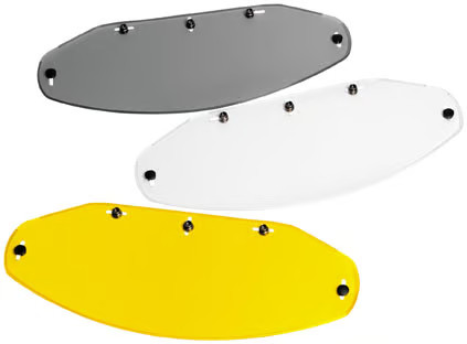 Echo - Ecom 5 Snap Flat Shield - Smoke Motorcycle ATV/UTV Street Bike Dirt Bike