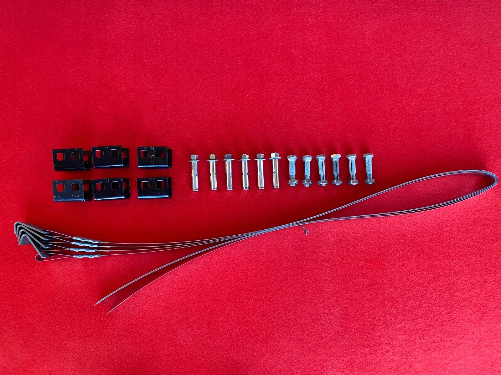 Mobile Home Parts Set of 6 Dry Concrete Anchors Tie Down Straps & Bolts