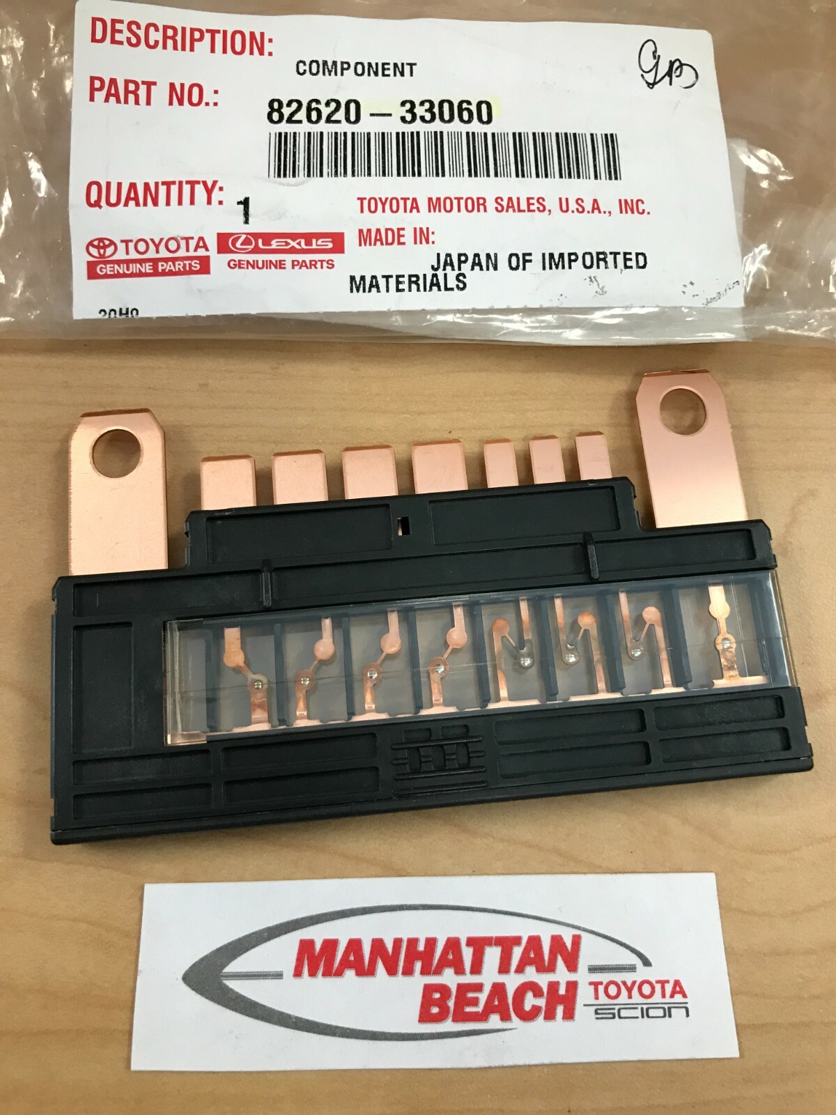 13-18 AVALON 12-17 CAMRY 2.5L  FUSE FUSIBLE LINK 82620-33060 GENUINE TOYOTA OEM