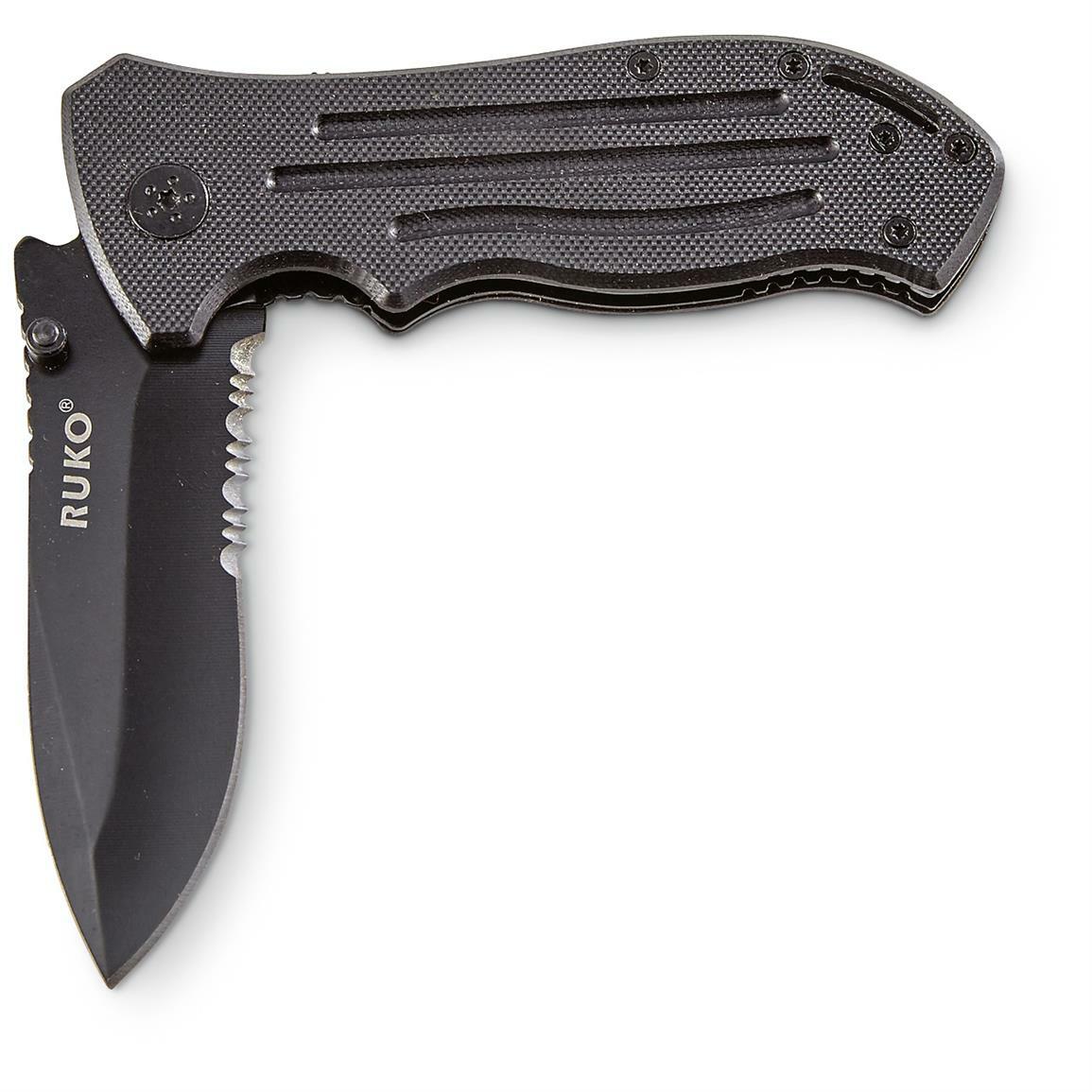 NIP RUKO Thresher Tactical Assisted Open Folding Knife 3 3/8" Blade