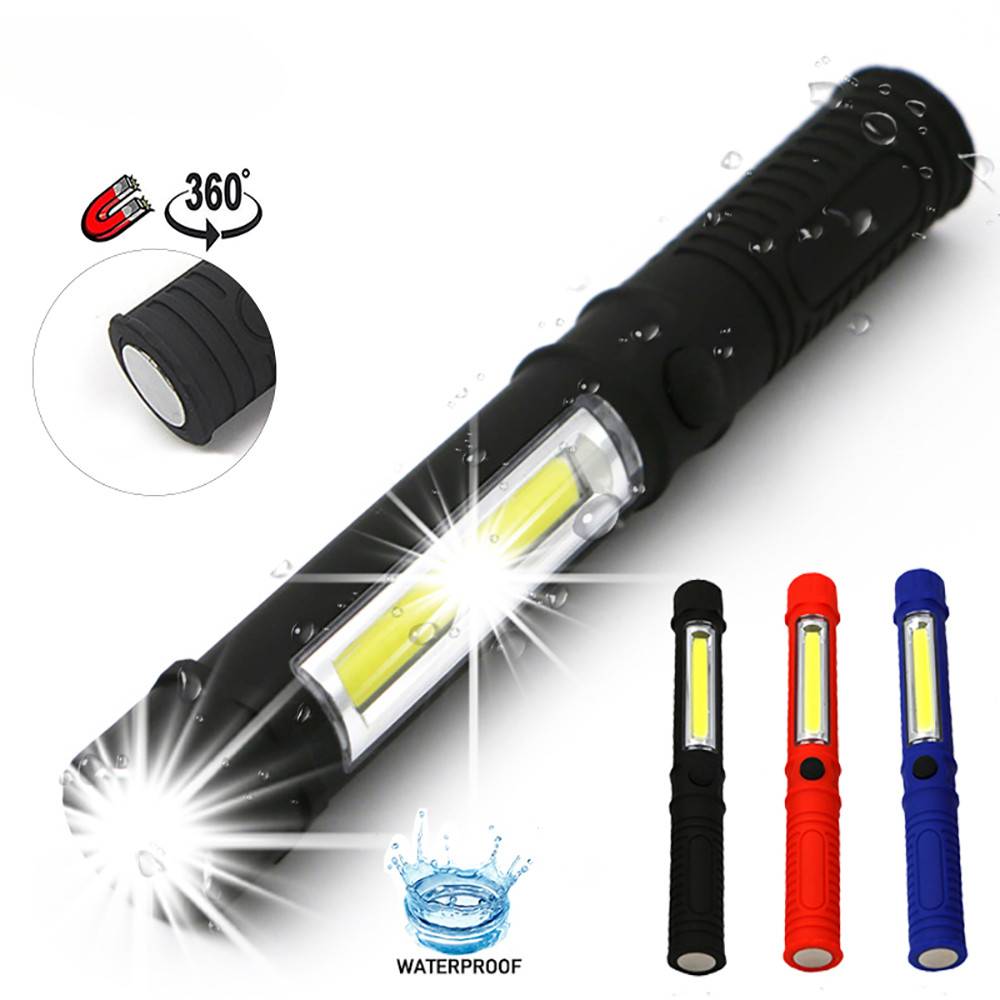 Flashlight Magnetic Base Clip Multi-Function Pocket Pen Light Inspection Work