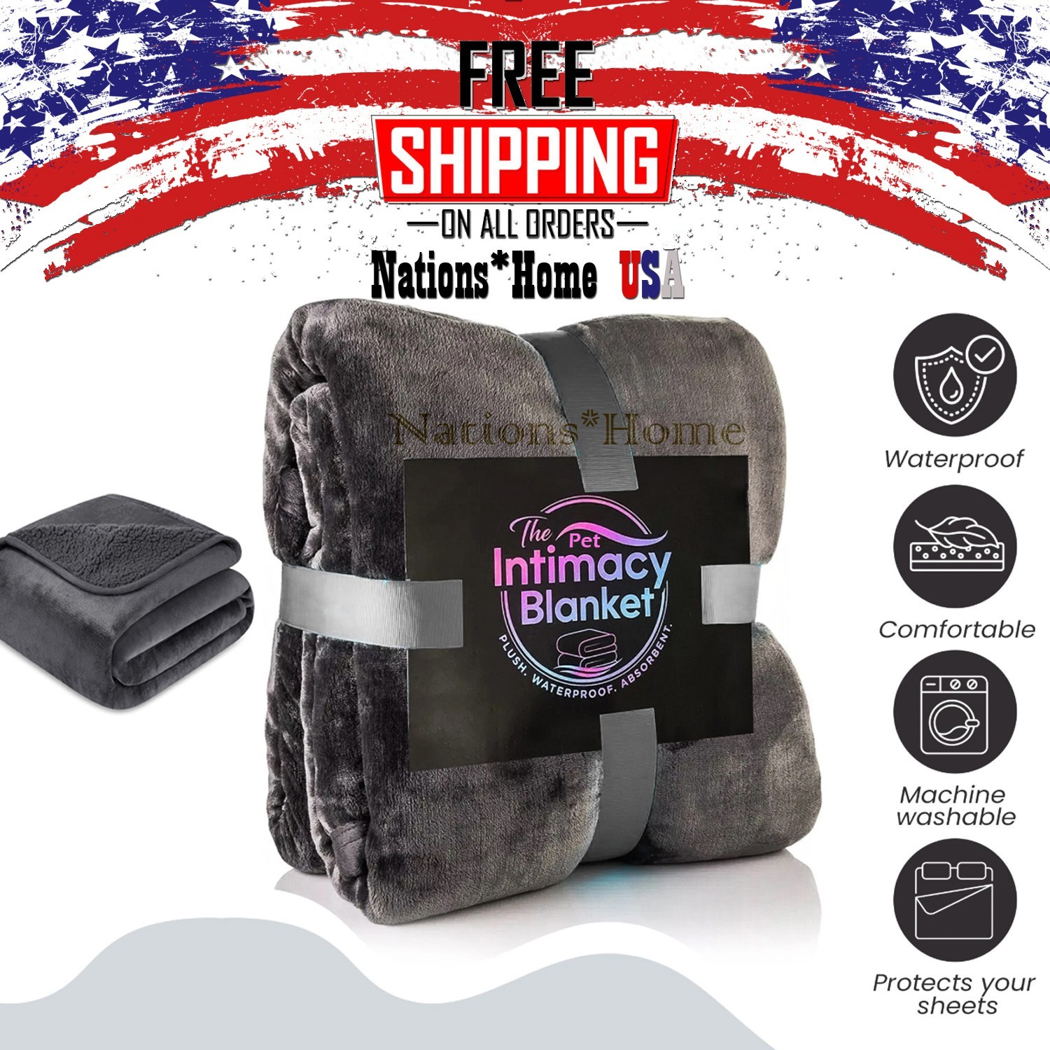 Waterproof Blanket for Couch Sofa Bed Protector Cover WaterResistant Large 50x60