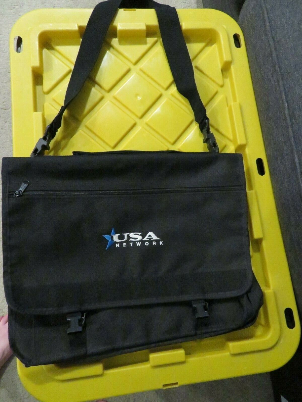 A&E Television Black Executive Messenger Bag NEW Logo Carrying Case