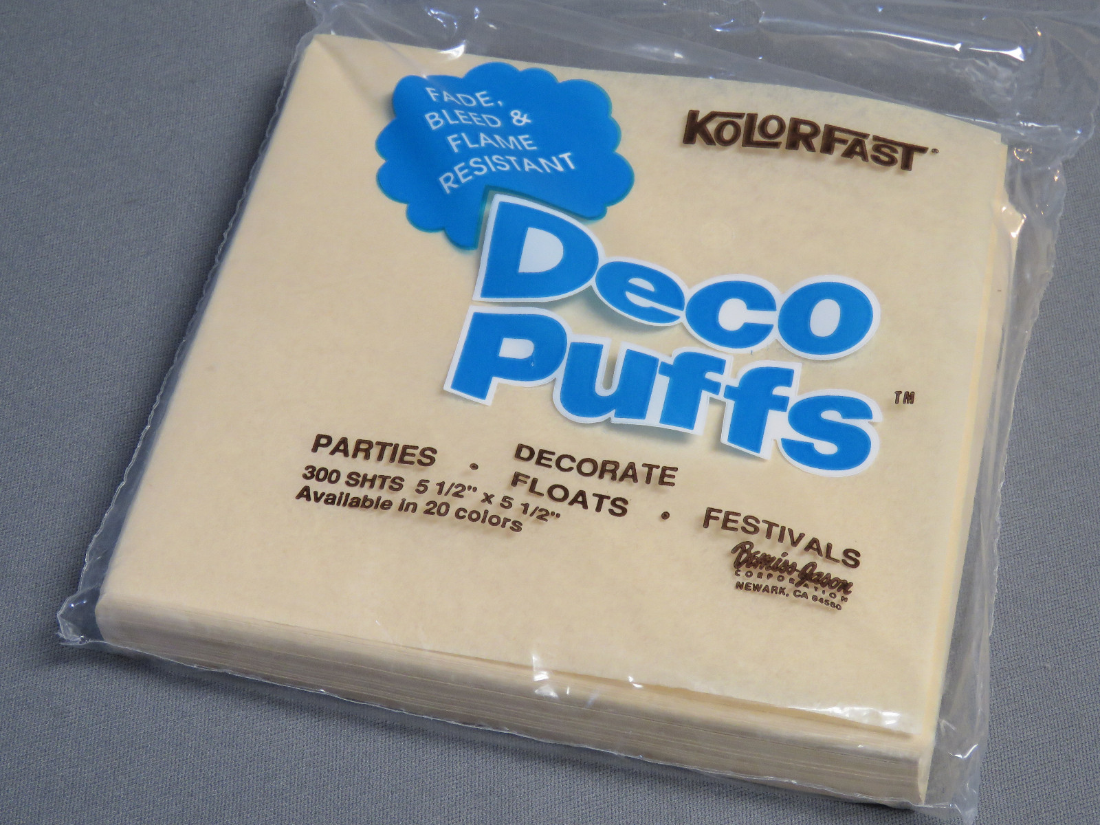 BEMISS DECOPUFFS POMPS floats pinata paper craft COLOR FRENCH VANILLA 58428