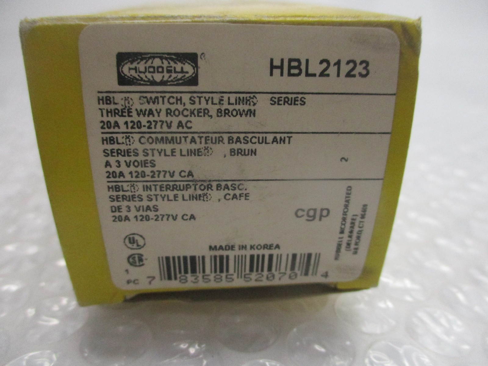 HUBBELL HBL2123 SWITCH NSMP