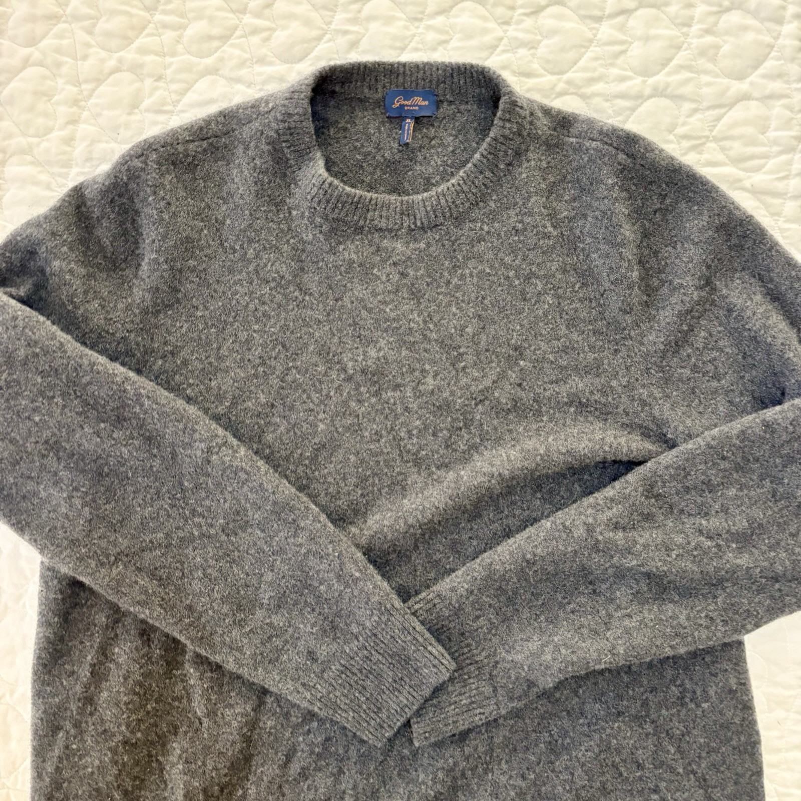 Beautiful 100% Recycled Cashmere Good Man XL Men’s Gray Sweater