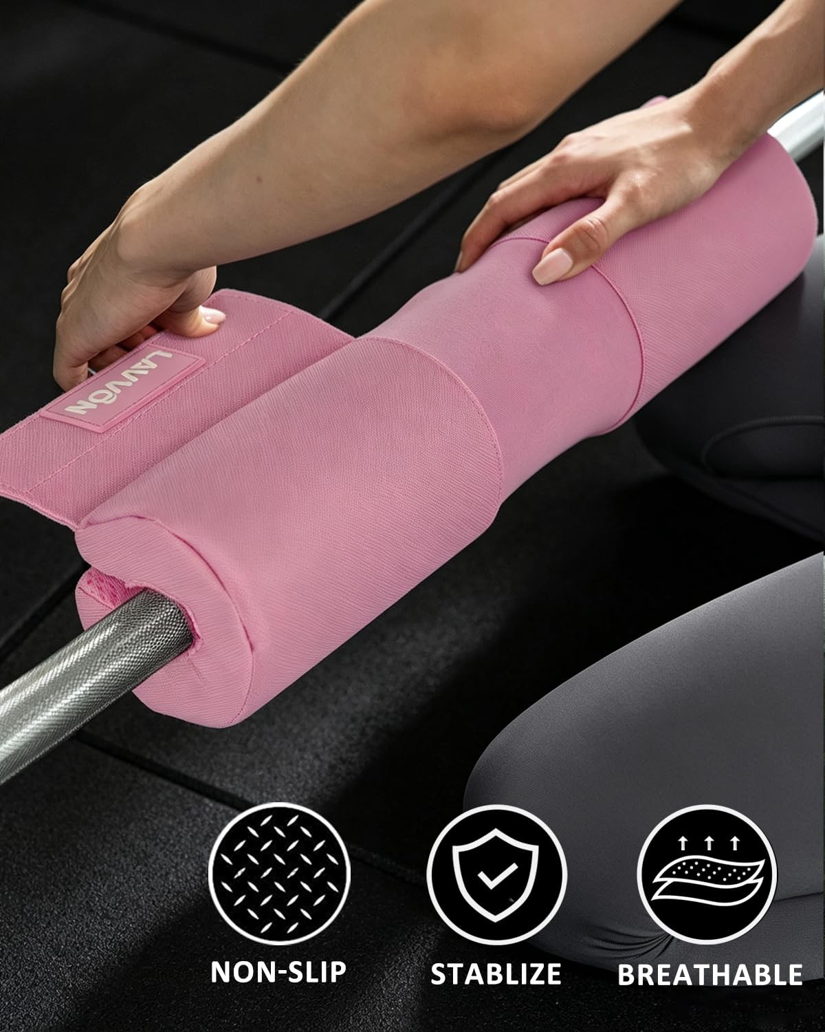 Barbell Squat Pad Nylon Padding AntiSlip-Thick Foam Hip Thrusts Pad Cushion