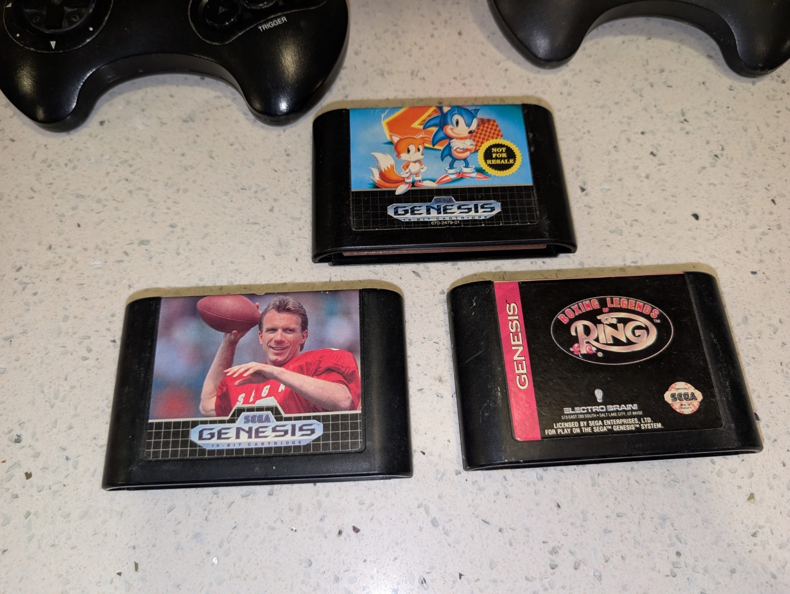 Sega Genesis Controller And Games