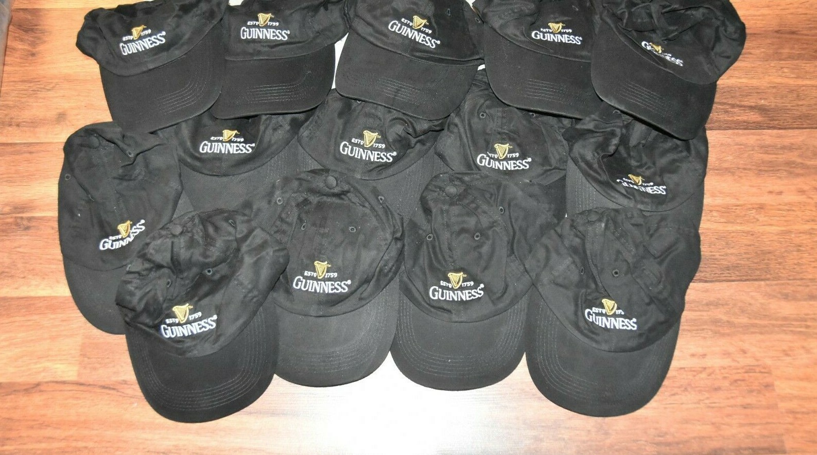 Promo Guinness Logo Baseball Dad Hat Cap Adjustable Hook Loop Beer Irish Black