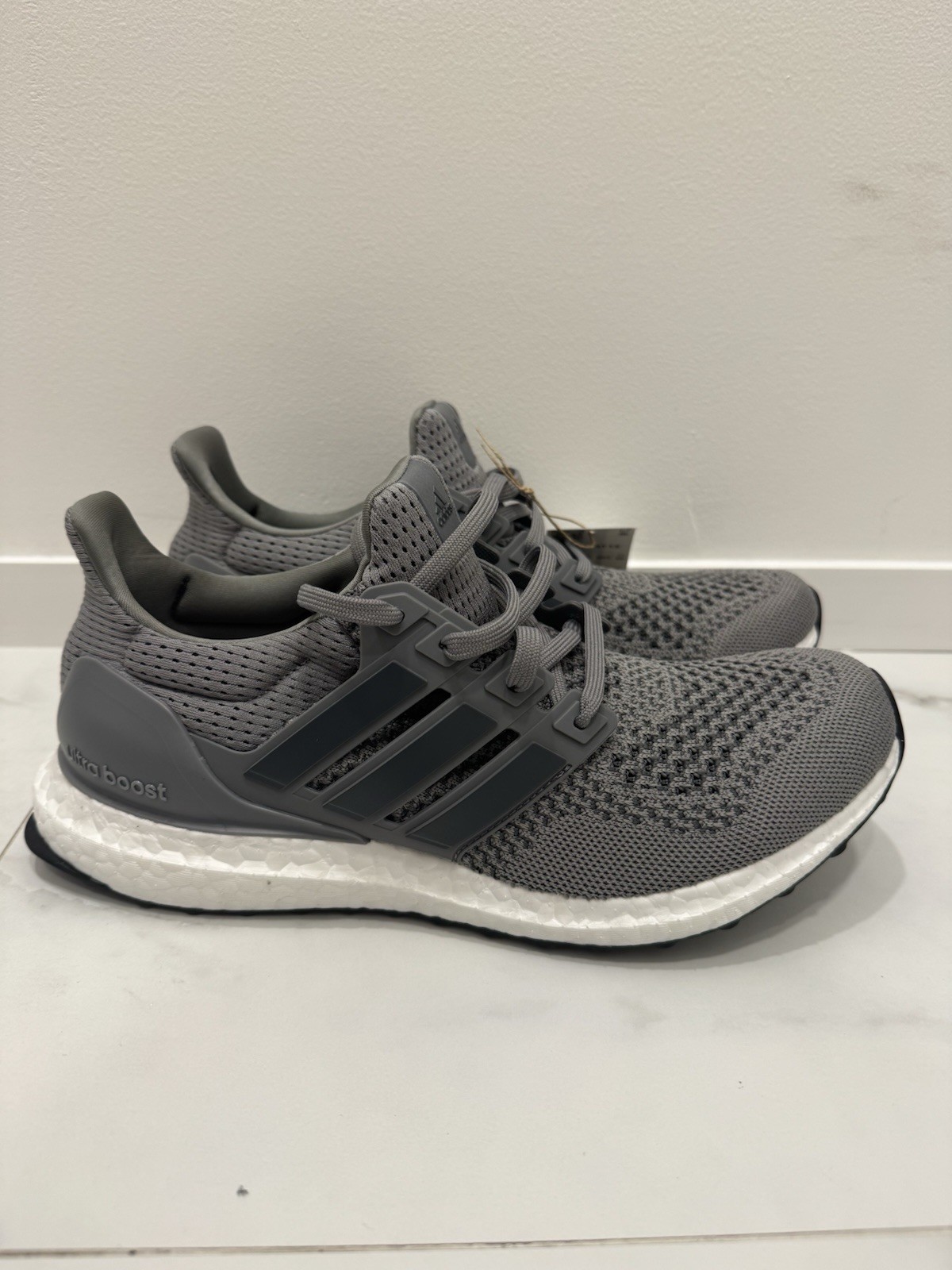 adidas Ultraboost 1.0 Men's Gray Mesh Running Shoes HQ4200, Breathable, Comfort