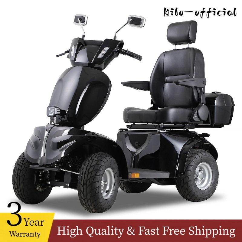1000W Four-Wheel Mobility Scooter Heavy Duty All-Terrain Electric Scooter 600lbs