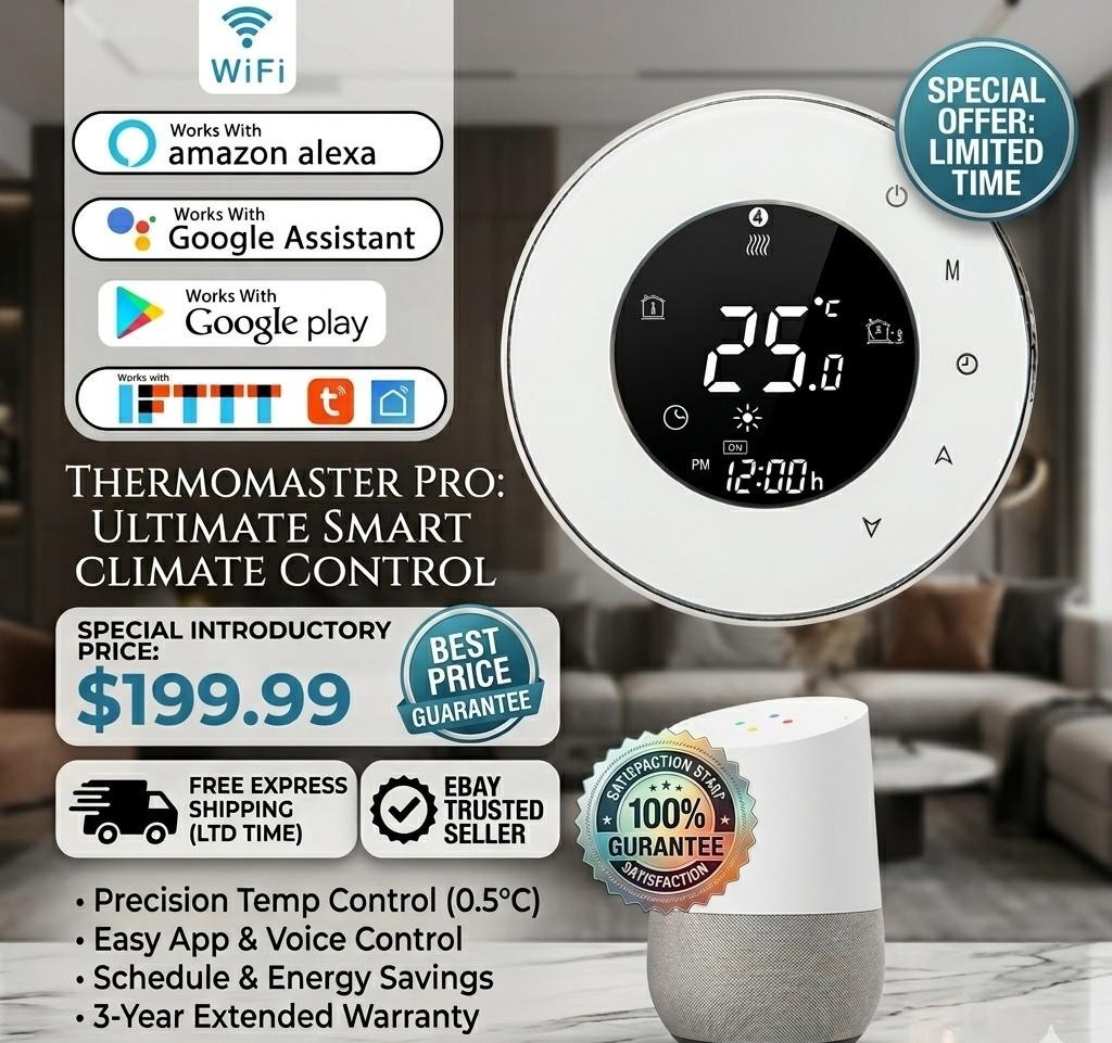 Smart Digital Thermostat | Programmable Display | WiFi Control | Free Delivery
