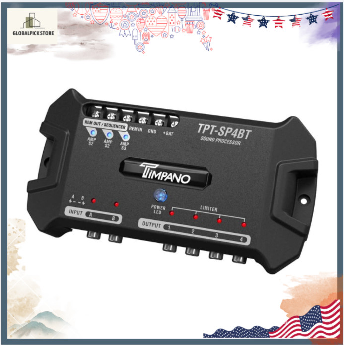 TPT-SP4BT Bluetooth DSP 4 Channel Car Audio Processor