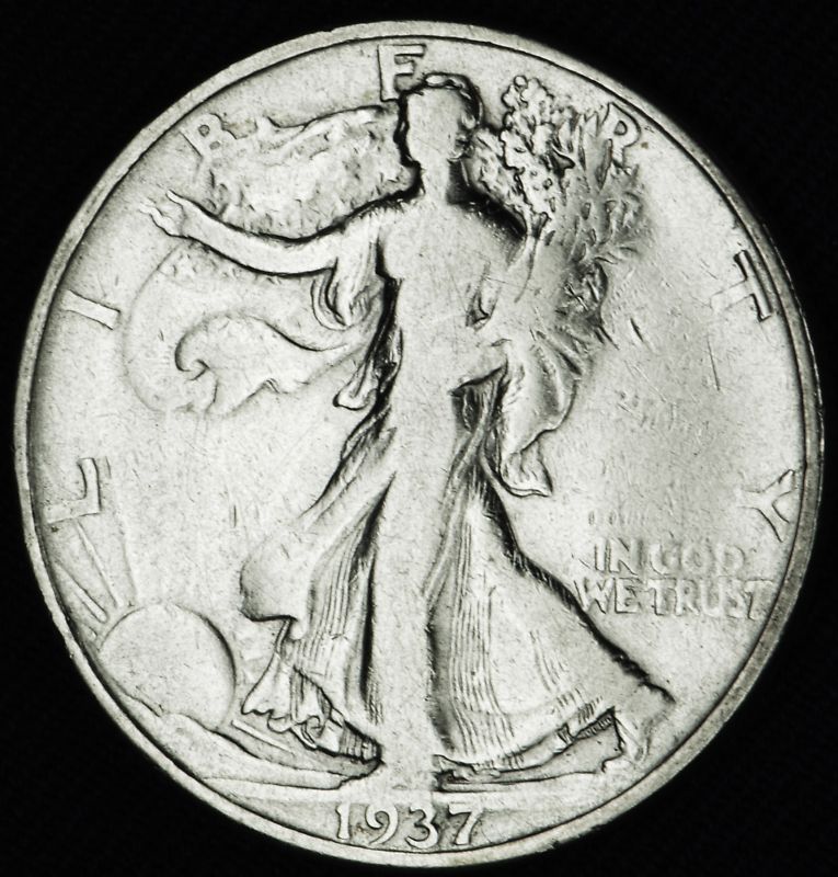 1937-d Liberty Walking Half.   Better Grade (Inventory A)
