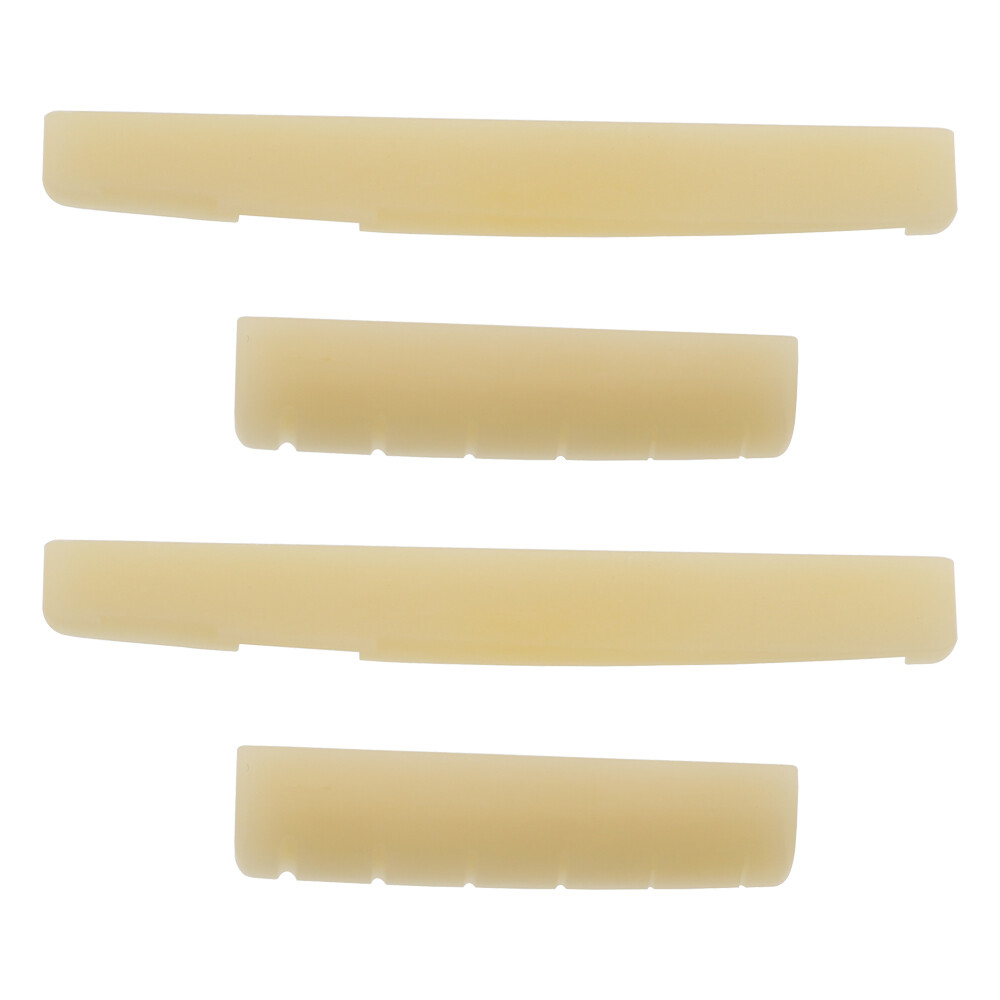 2sets Unbleached Guitar Bone Nut & Saddle Set for Acoustic Guitar 43mm / 72mm