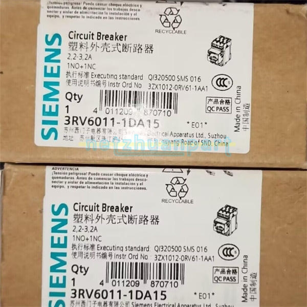 1PCS NEW Siemens circuit breaker 3RV6011-1DA15 Fast Delivery