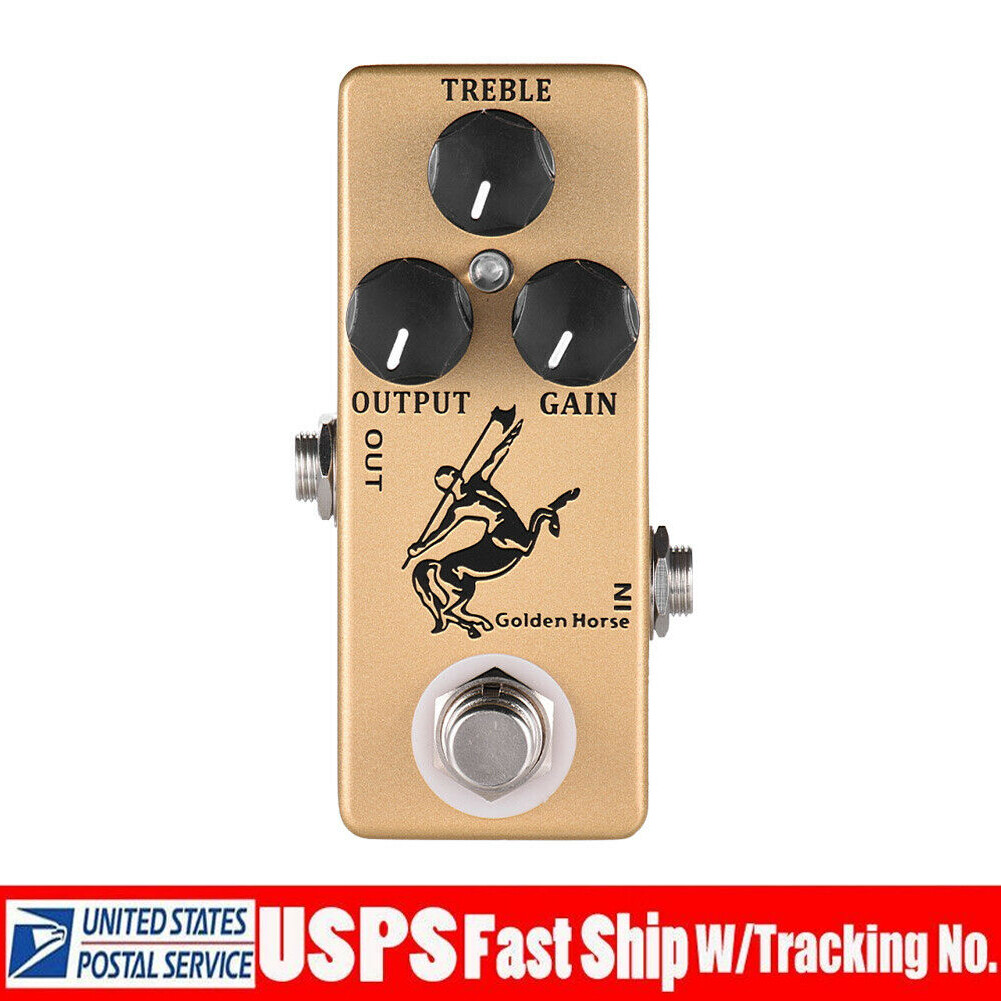 Mosky Golden Horse Guitar Effect Pedal Overdrive Boost Effect Bypass Metal USA