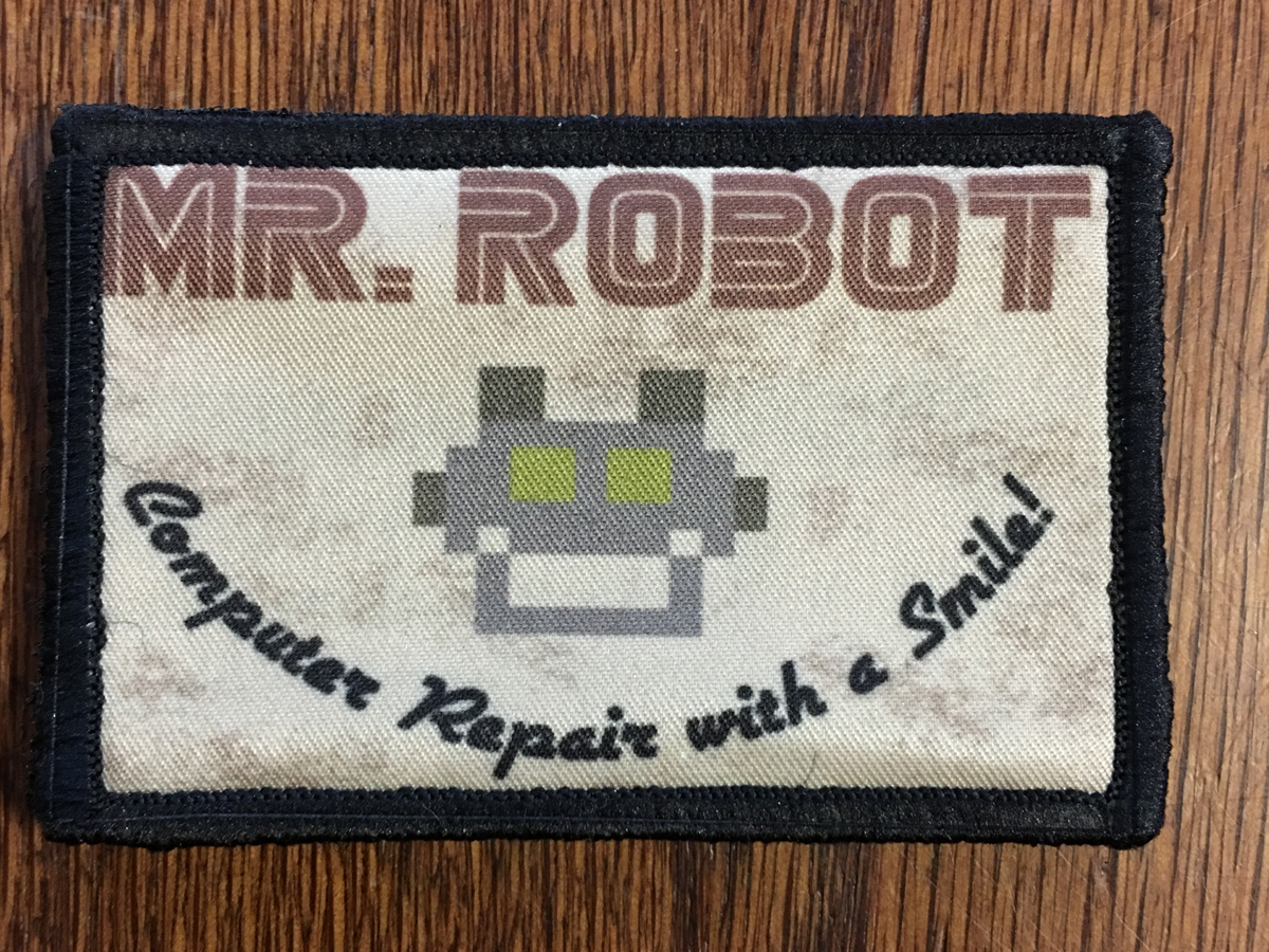 FSociety00.Dat Mr Robot Morale Patch Tactical Military Army Badge Hook Flag