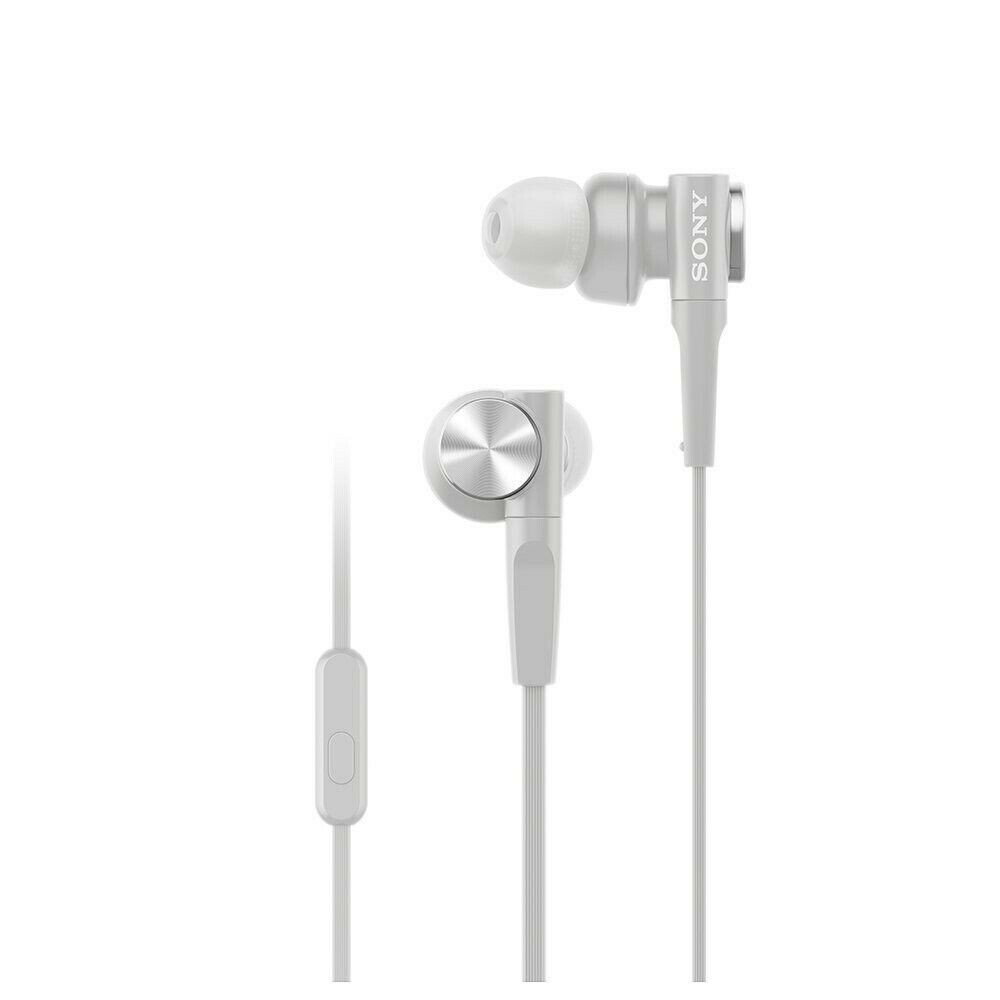 SONY MDR-XB55AP Bass Booster In-Ear Headphones With Mic - Grayish White Color