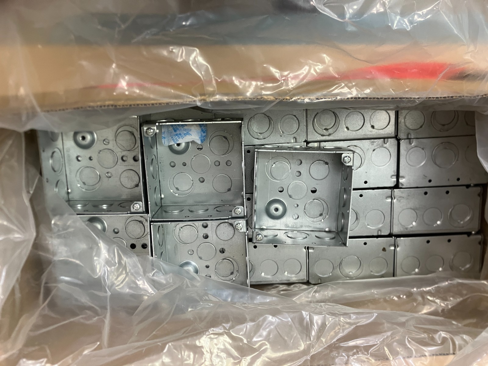 Lot of 25 Eaton Crouse-Hinds 4" Square Welded Outlet Box TP4 New
