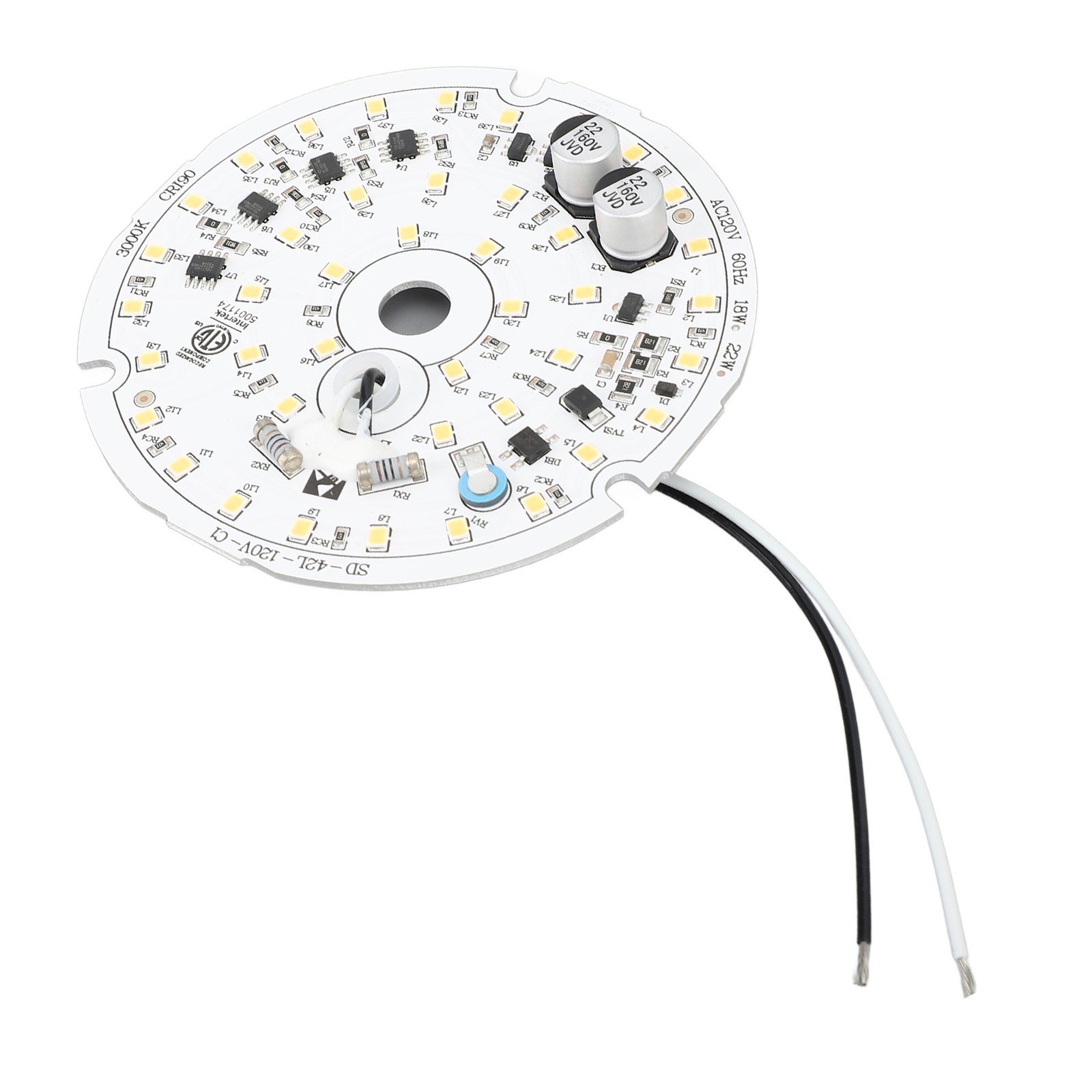 3000K Ceiling Fan Light Replacement Panel 18W Dimmable LED Board Warm Light