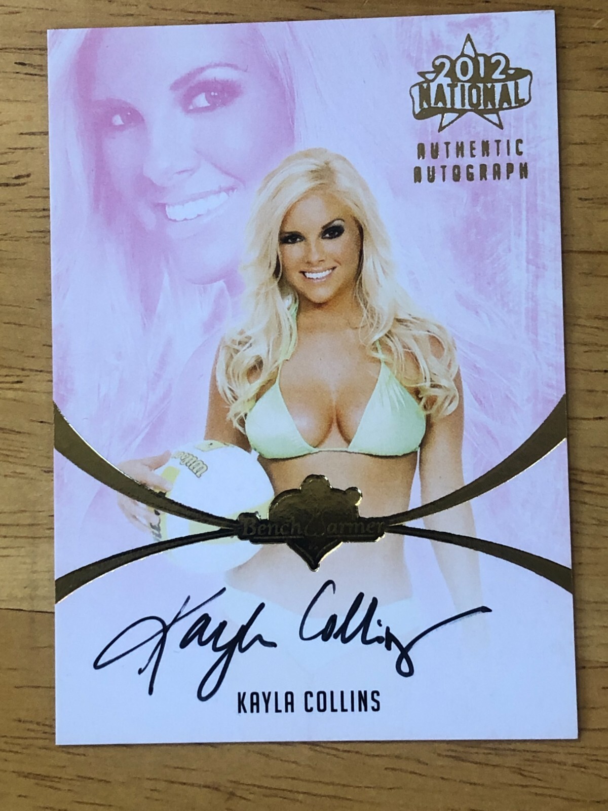 2012, Kayla Collins,, National,  Authentic Autograph,  Benchwarmer, Card,