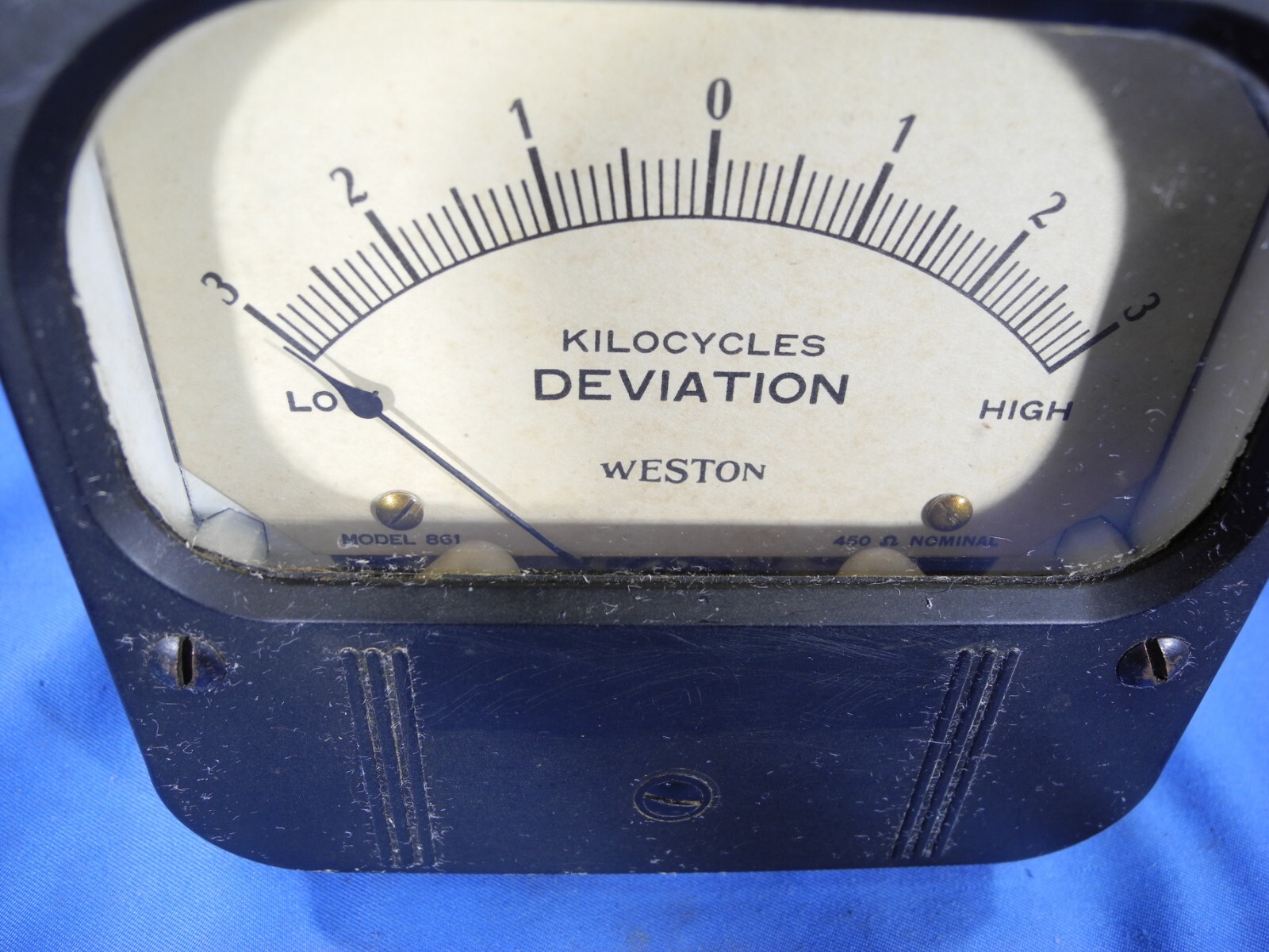 *Rare Weston Kilocycles Deviation Panel Meter 3-0-3 Model 861