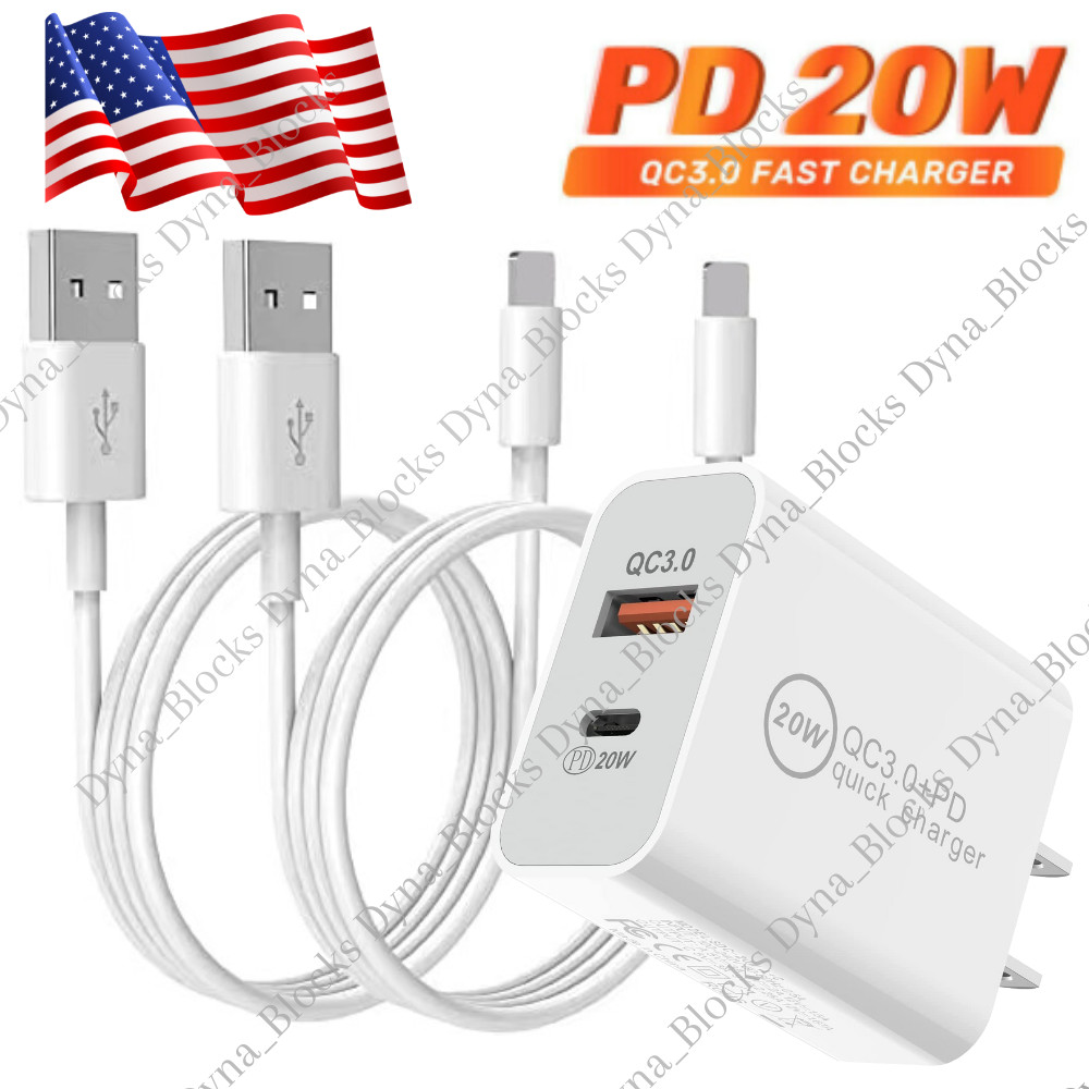 PD 20W USB Fast Wall Charger Block Power Adapter For iPhone 13/12/11 Pro Max XR