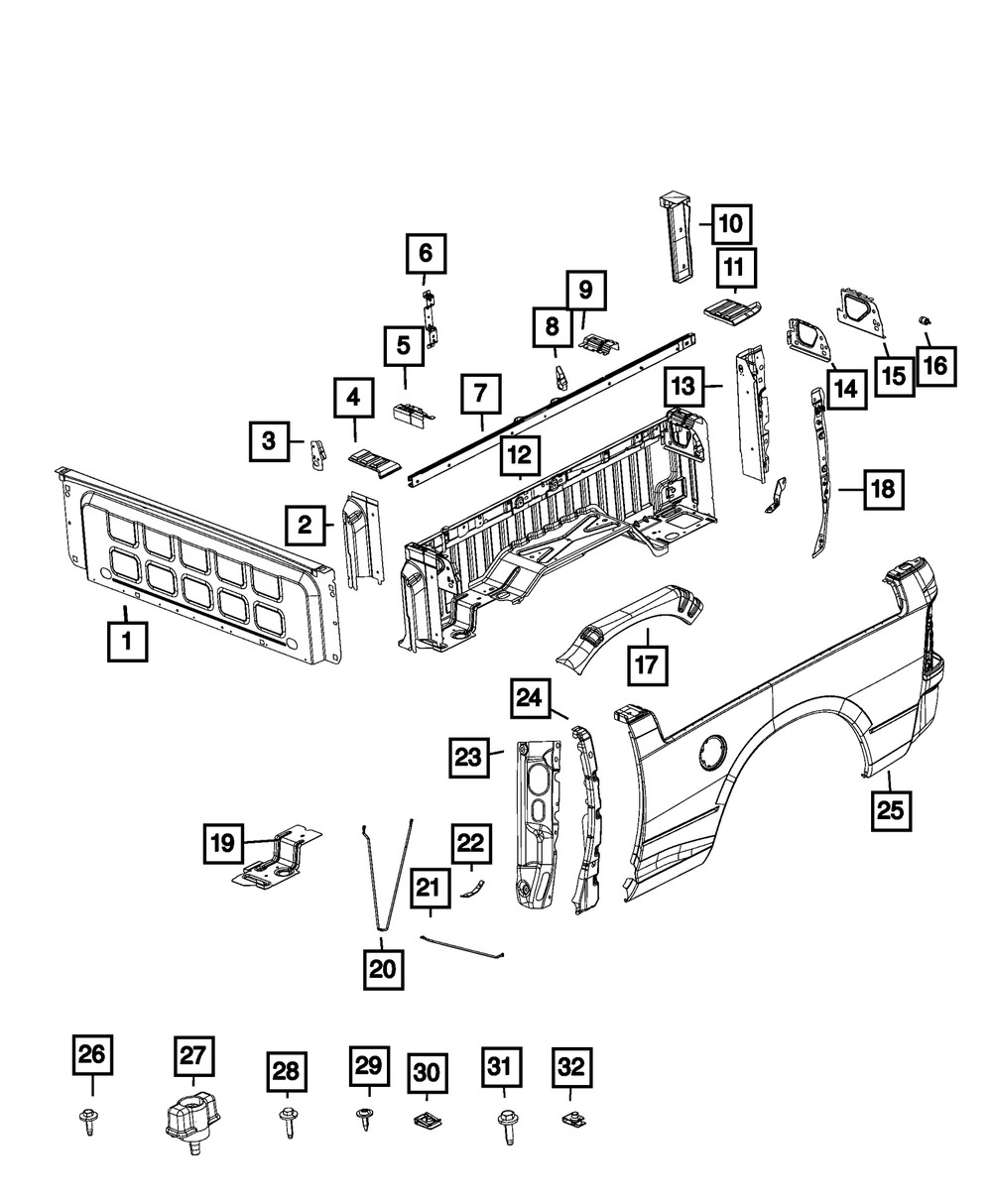 Genuine Mopar Rail Cap Right 68084024AB