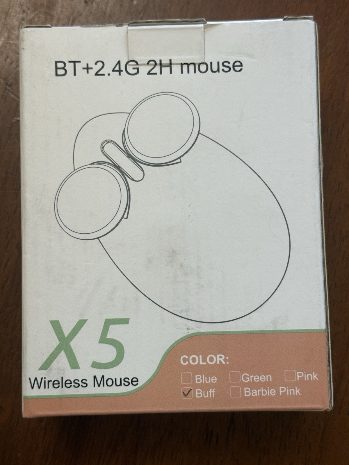 Neobella X5 Wireless BUFF Color Mice Shape BT+2.4G 2H Mouse
