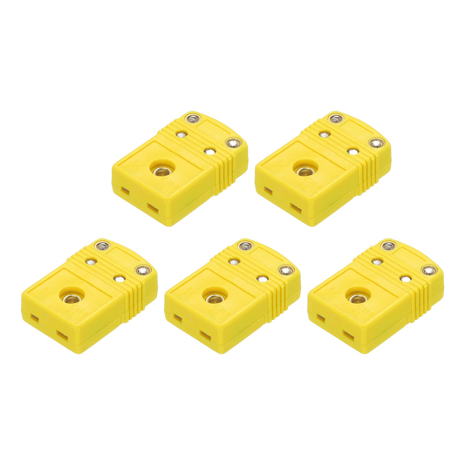 5 Set K Type Thermocouple Wire Connectors Female Plug Adapter Temperature 220°C