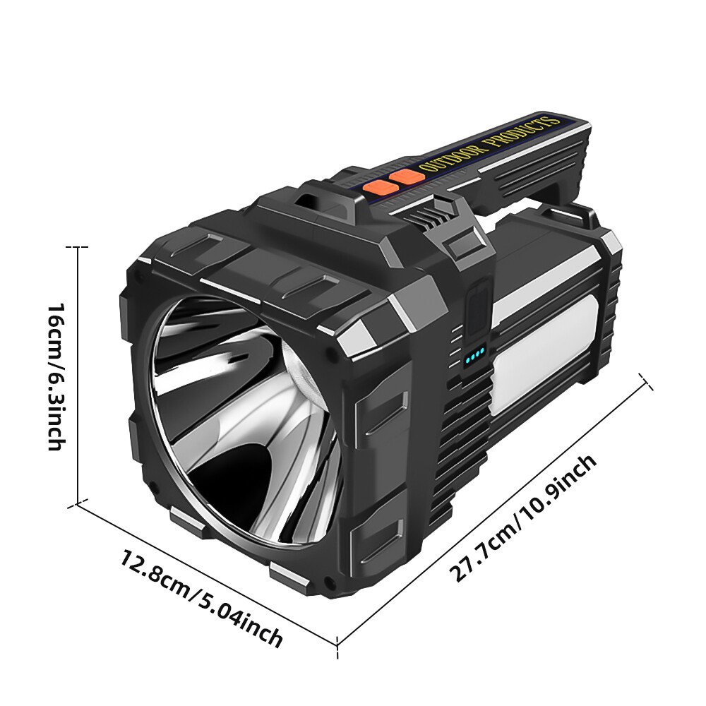 10000000LM Spotlight Rechargeable Flashlight Super Bright Outdoor Handheld Torch