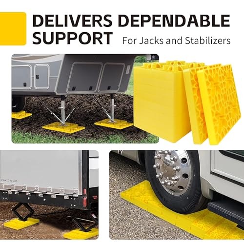 50955 High Visibility RV Leveling Blocks With Interlocking 8.5" x 8.5" x 1"