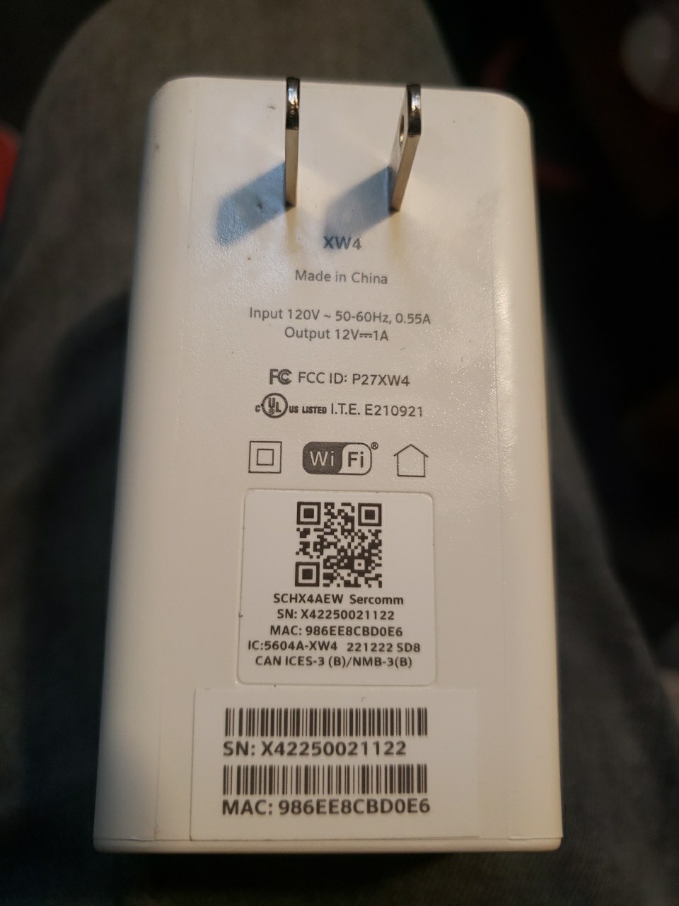 Xfinity XW4 Power Adapter Only for XCAM2 Indoor/Outdoor Security Camera 12V 1A
