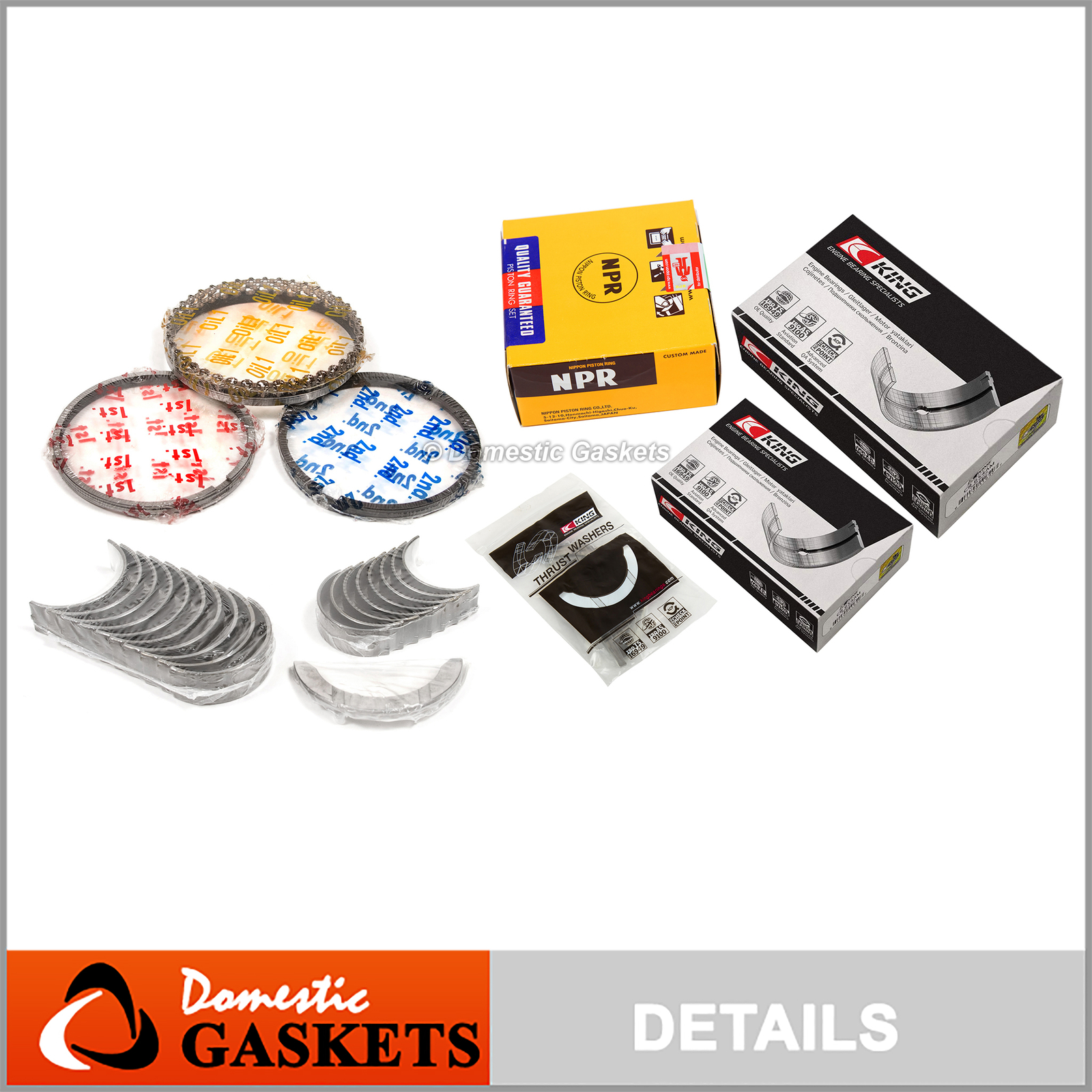 Piston Rings Main Rod Bearings Fit 00-06 Nissan Sentra 1.8L DOHC QG18DE