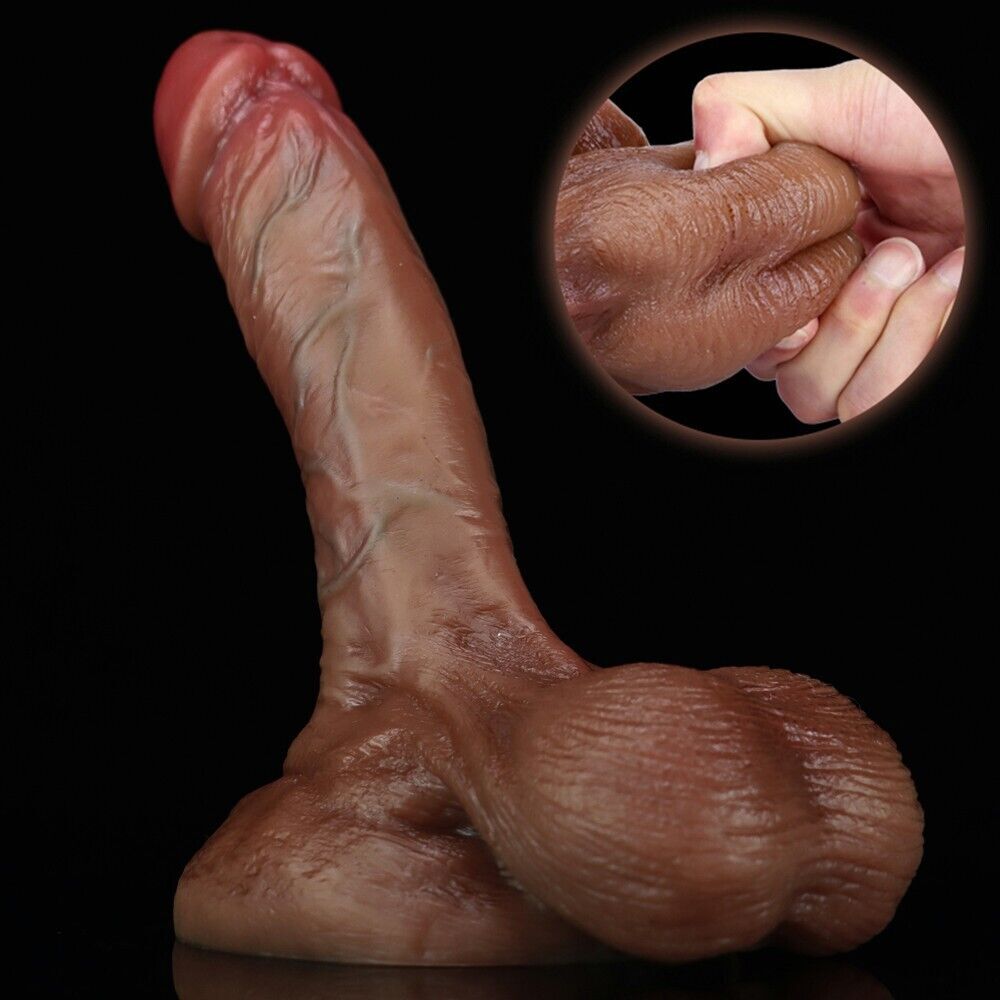 Silicone Realistic Huge Dildo Suction Cup Anal Vagina Masturbation Women Sex Toy