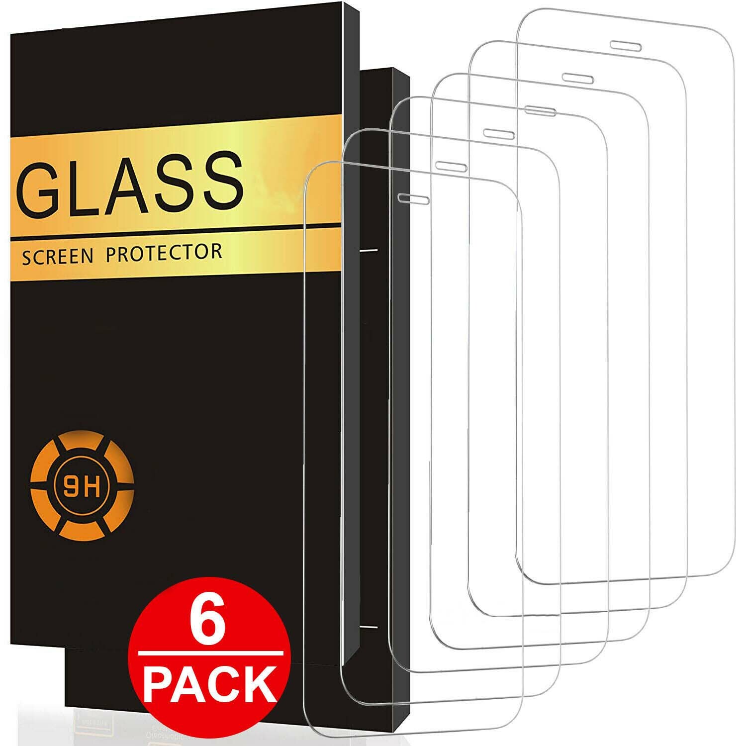 6 PACK Tempered GLASS Screen Protector For iPhone 17 16 15 14 13 12 11 Pro Max