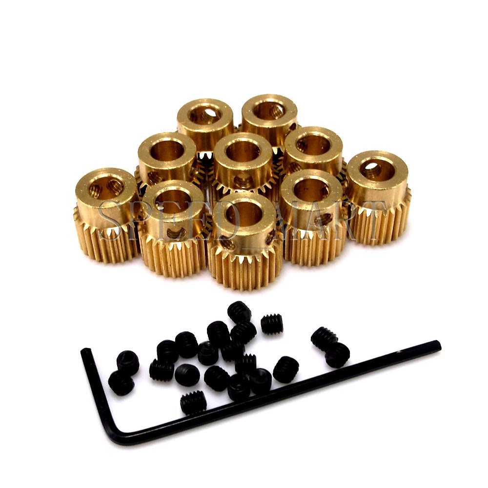 10pcs RepRap 3D Printer Extrusion Head Special Gear Inner Hole Diameter 5mm