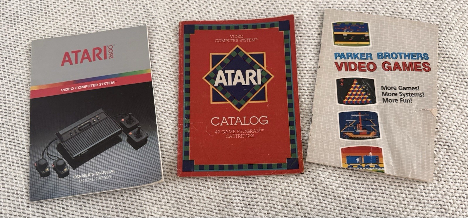 Vintage Atari 2600 System And Games Manuals