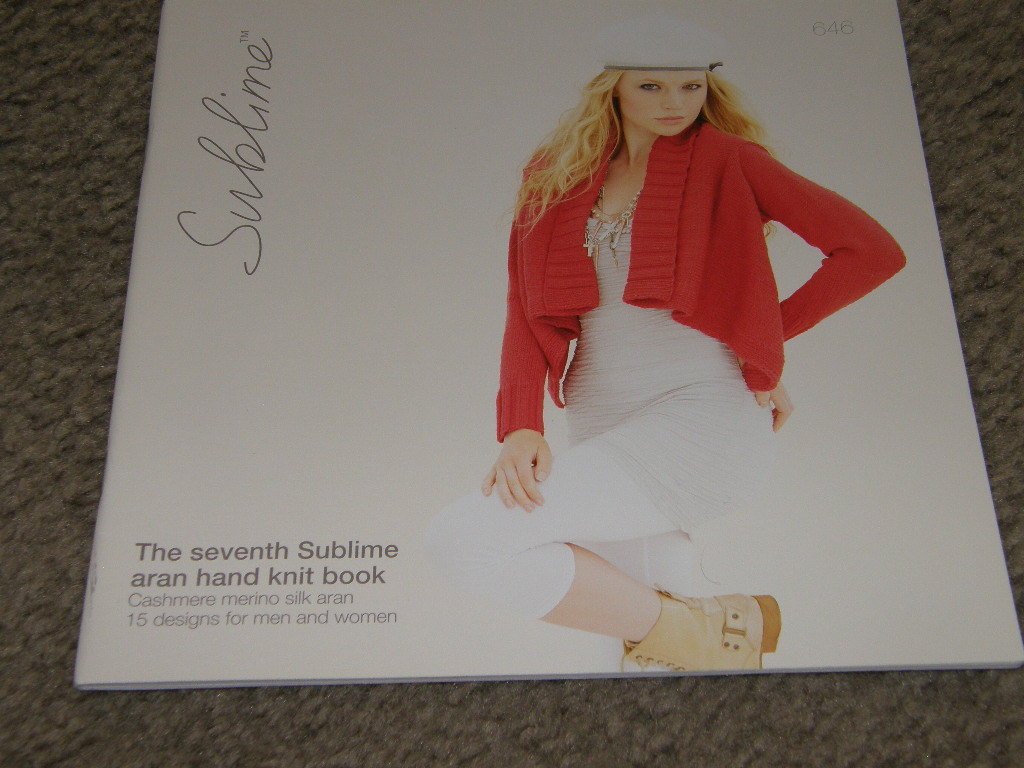 SUBLIME KNITTING BOOK #646 7th ARAN book 15 men women designs   $17 retail