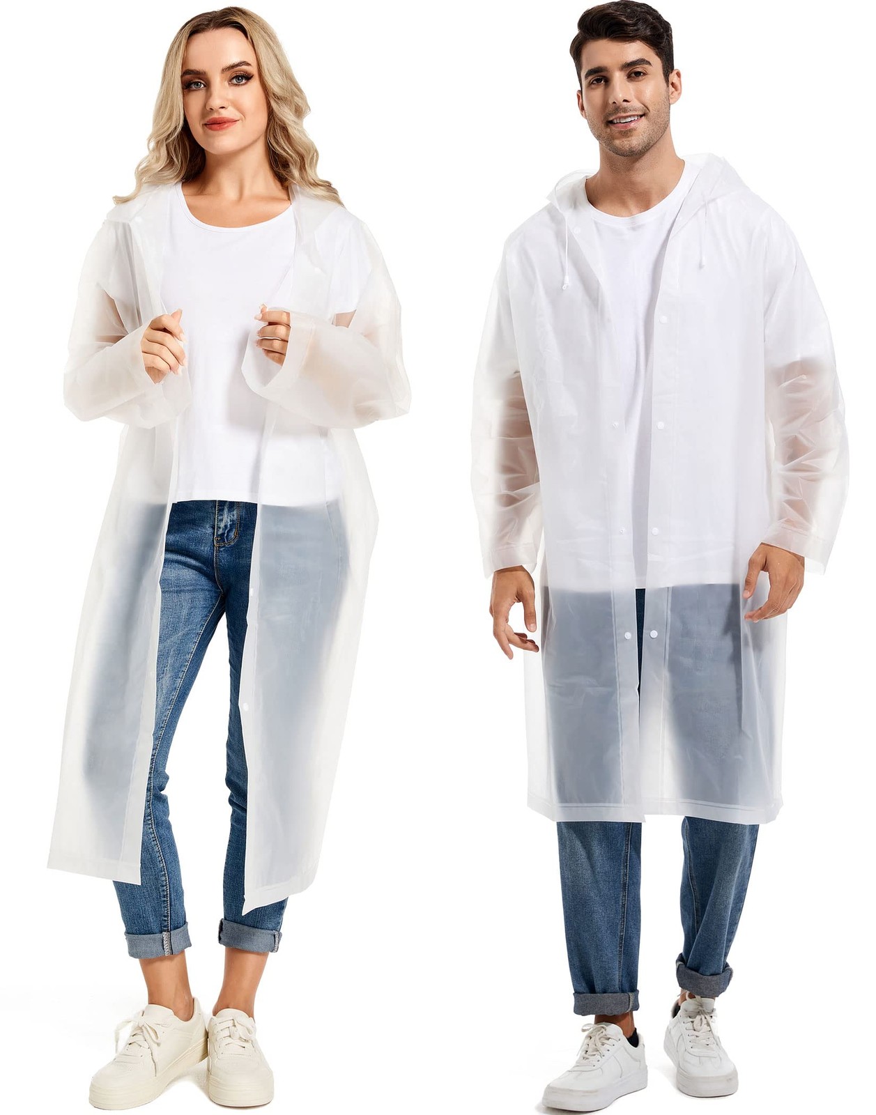 Rain Ponchos for Adults Reusable Raincoats Survival Heavy Duty Military Impermea