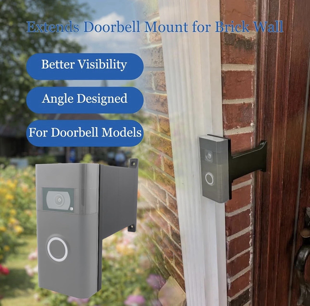 Doorbell Mount Compatible with Ring Doorbell - 3” Mount