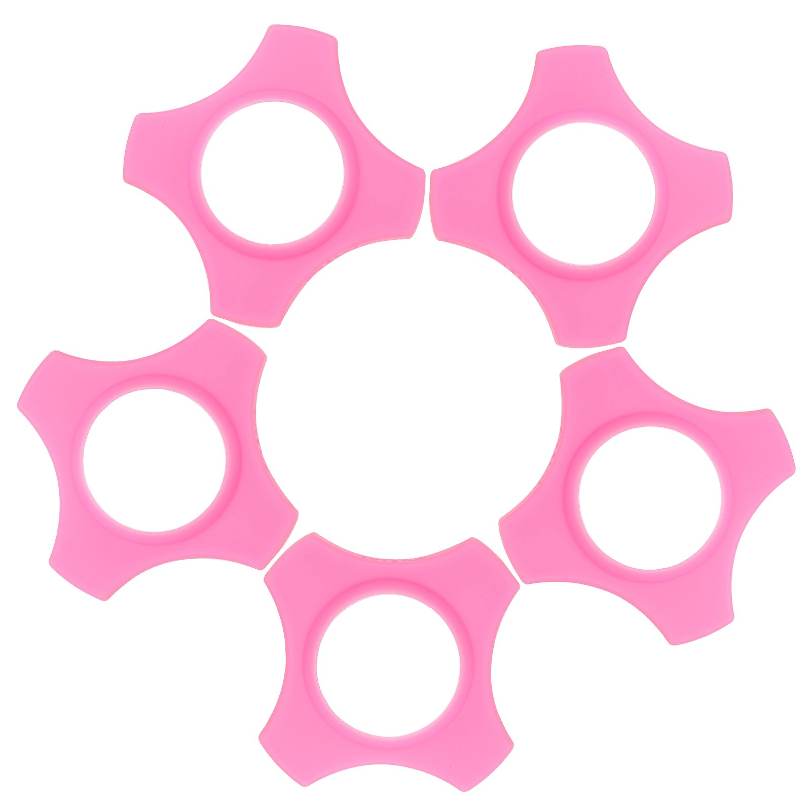 Microphone Anti-Roll Rubber Rings, 5 Pack & 1.4 x 2.9" & Pink