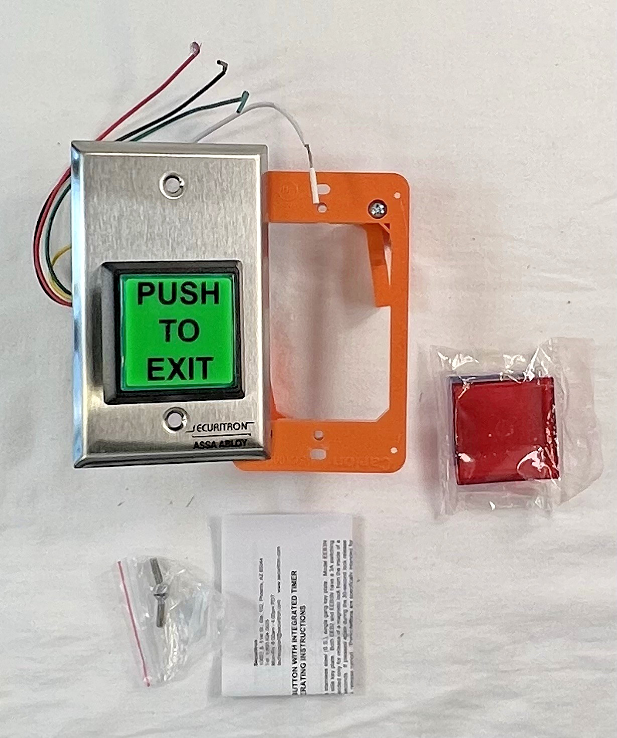 SECURITRON  EEB2 Exit Button with 30-second timer and Green/Red lenses